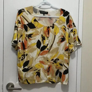 Jones New York Cardigan  Women top Plus Orange yellow white black beige SZ 2 X